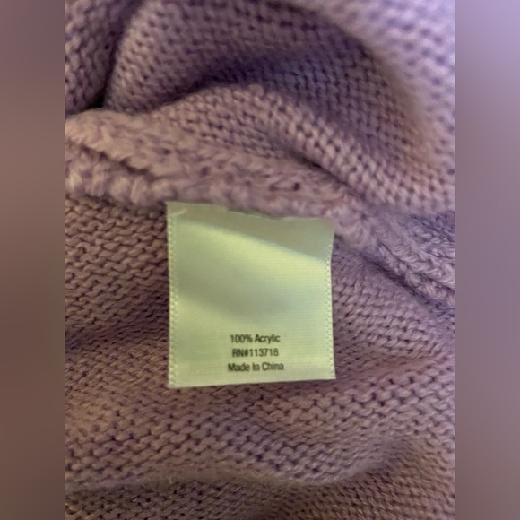 Allen B. Vintage Womens Size XS High Low Purple Sweater - Picture 3 of 9